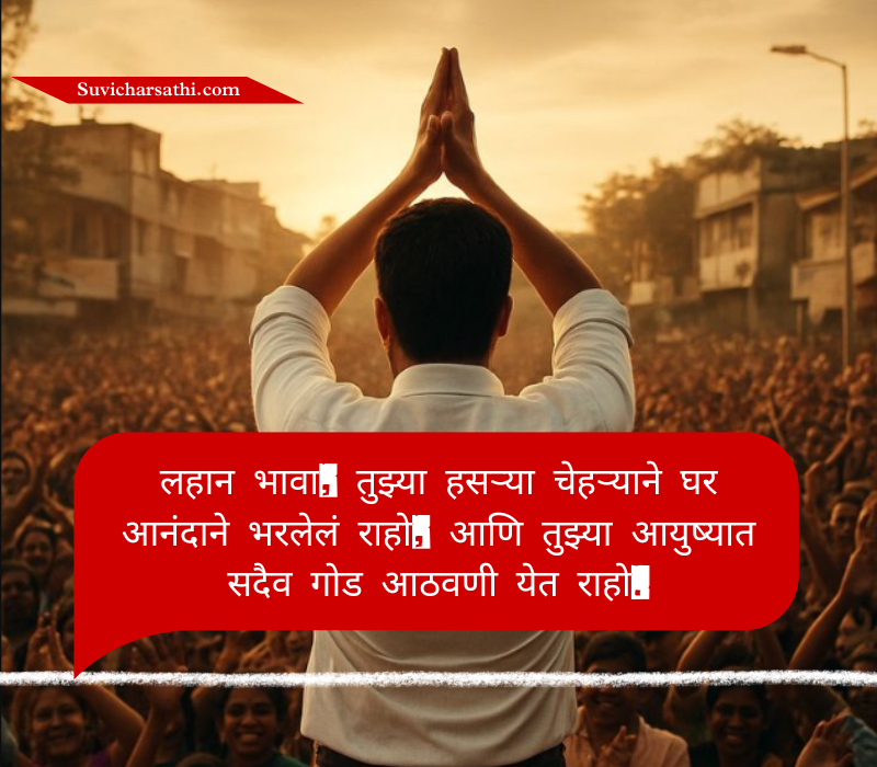 लहान भावाला वाढदिवसाच्या शुभेच्छा